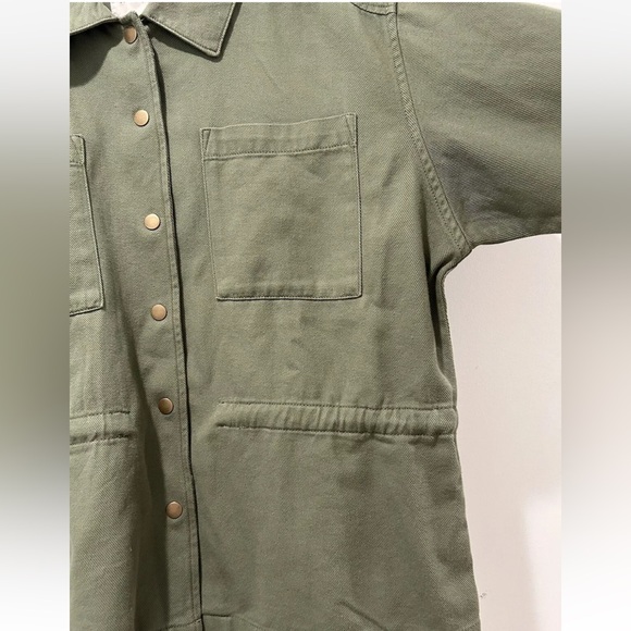 NWT Lucky Brand Cotton Olive Green Cinched Utility Jacket Women’s Size M - Picture 8 of 16